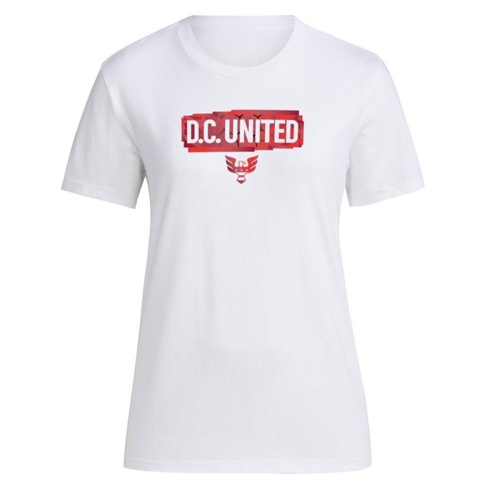 NWT adidas Women's D.C. United MLS Short Sleeve T-Shirt - Color White - Size 3XL